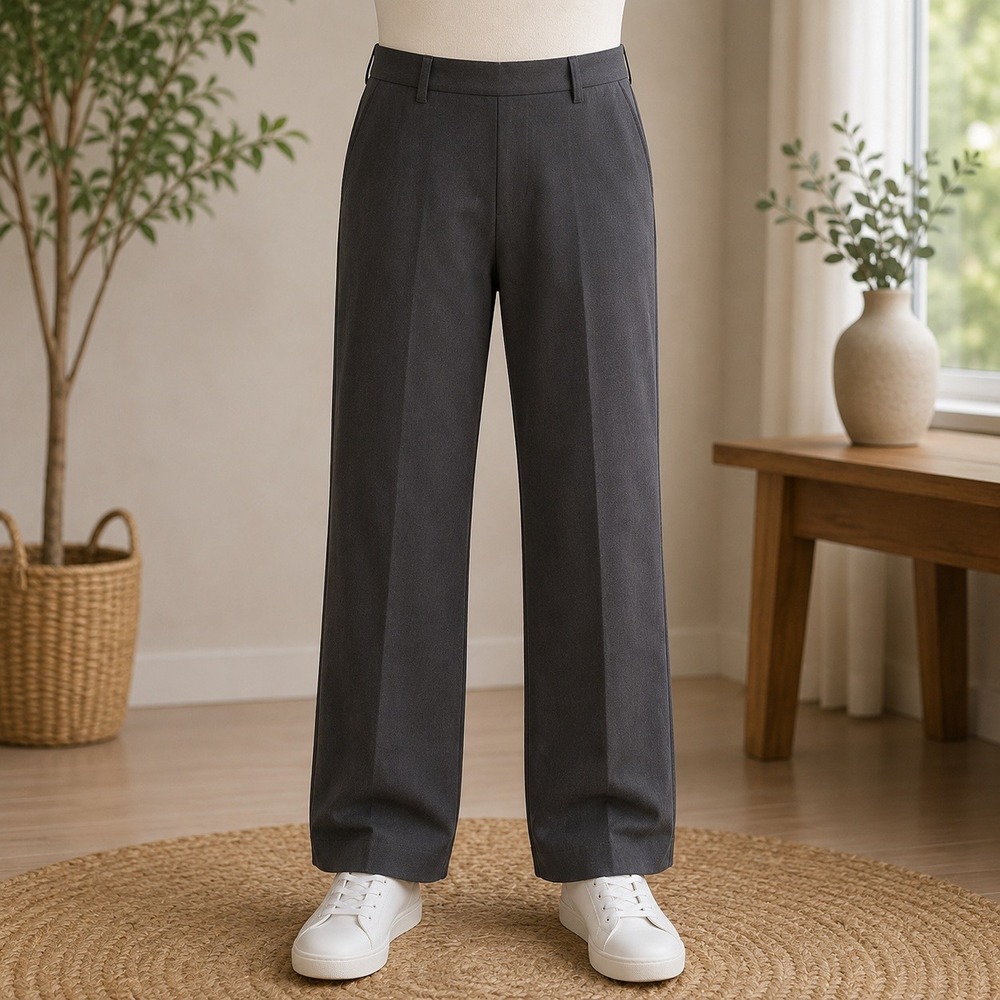 Kenneth Cole Reaction Dress Pants Mens 34x31 Black Techni-Cole Slim Fit Trousers